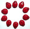 10 20mm Large Opaque Red Ladybug Beads